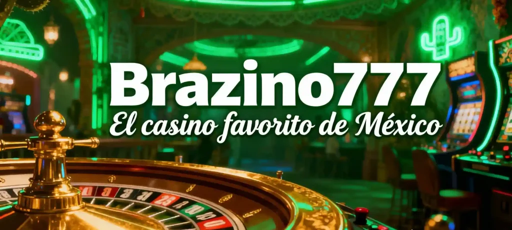 Casino Brazino777 con ruleta y luces verdes